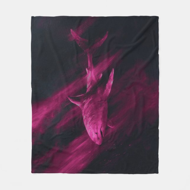 Shark Pink 50 x 60 Fleecefilt (Framsidan)