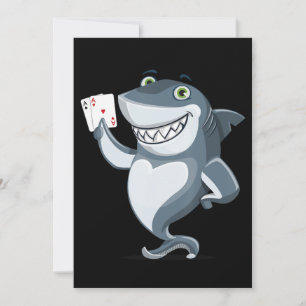Shark Poker Player - Funny Poker Gift Tack Kort