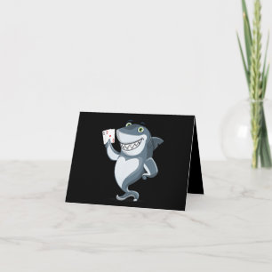 Shark Poker Player - Funny Shark Gifts Tack Kort