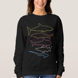 Shark Retro Stil Vintage T Shirt