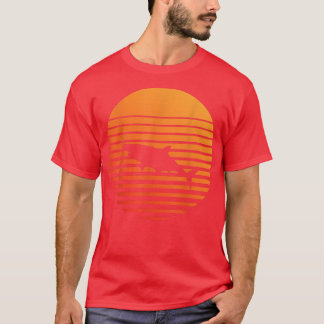 shark Shadow silhouette in front of a Sun  T Shirt