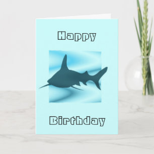 Shark silhouette Hälsning Card Kort