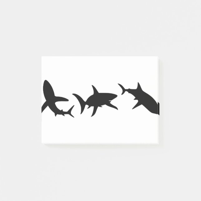 Shark Silhouette Post-it Block (Framsida)