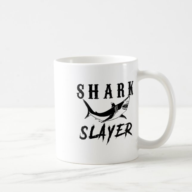 Shark Slayer Shark Fishing And Salt Water Anglers  Kaffemugg (Höger)