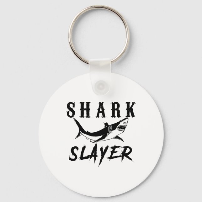 Shark Slayer Shark Fishing And Salt Water Anglers  Nyckelring (Framsida)