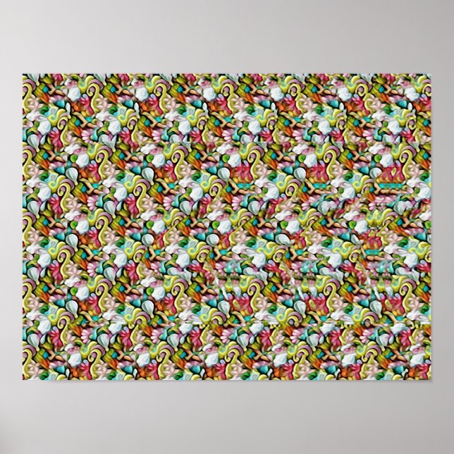 SHARK STEREOGRAM 16" x 12", Semi-Gloss, No Frame Poster (Framsidan)