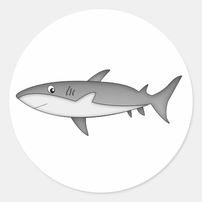 Shark Stickers Runt Klistermärke (Framsida)
