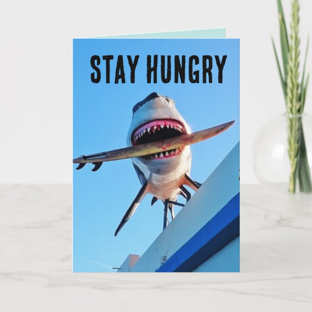SHARK STUDENTEN GREETING CARD KORT (Framsida)