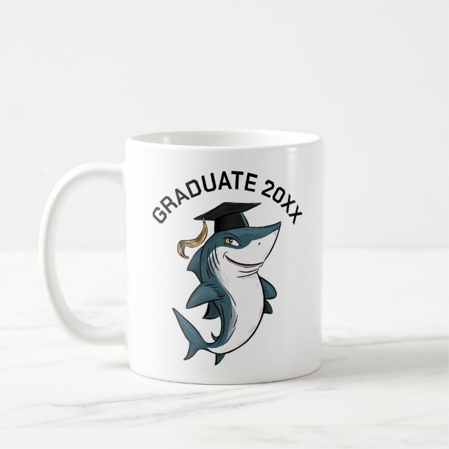 Shark Studenten Personlig Kaffemugg (Vänster)