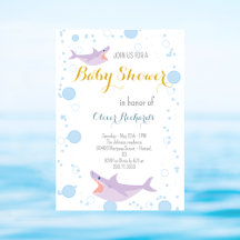 Shark Summer Party Splish Stänk Kids Baby Shower