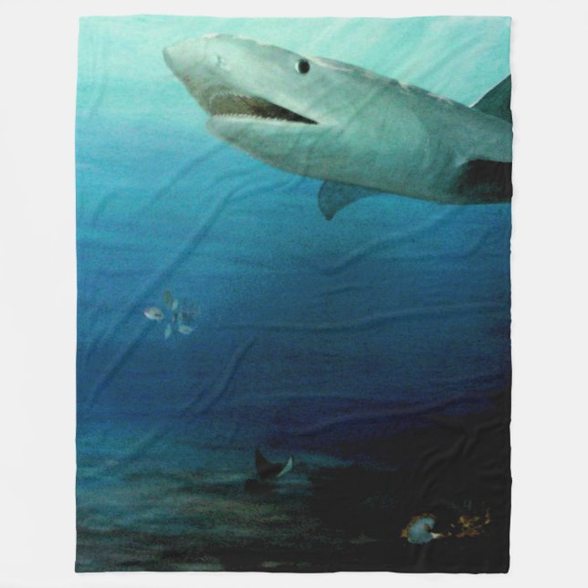 Shark Swimming Fleecefilt (Framsidan)