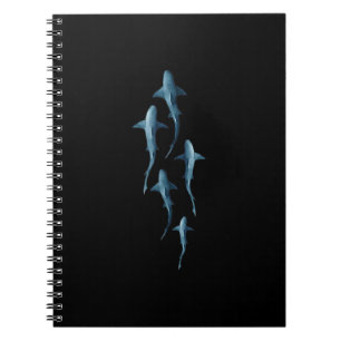 Shark - Swimming Sharks Cute Funny Gift Anteckningsbok