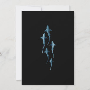 Shark - Swimming Sharks Cute Funny Gift Julkort