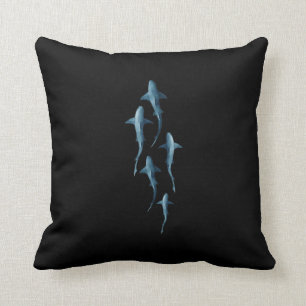 Shark - Swimming Sharks Cute Funny Gift Kudde
