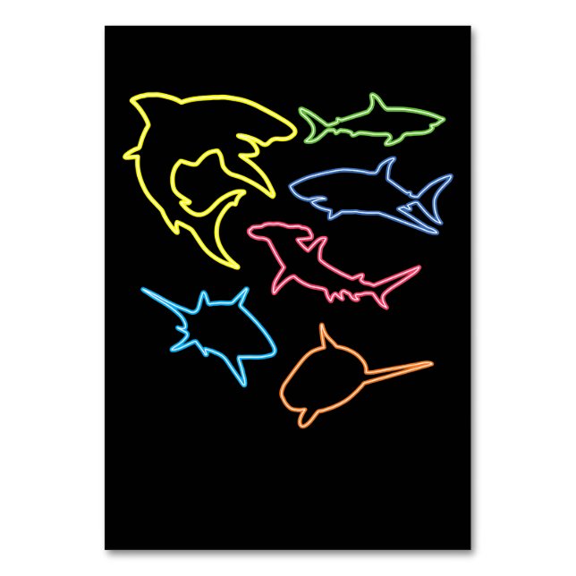 Shark Symbol - Cute Shark Älskare Gifts Bordsnummer (Framsidan)