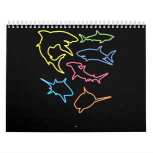 Shark Symbol - Cute Shark Älskare Gifts Kalender