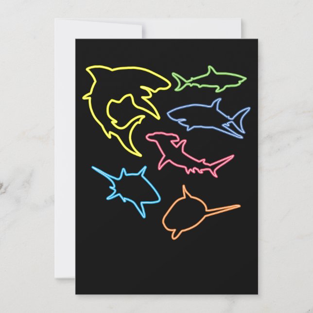 Shark Symbol - Cute Shark Älskare Gifts Spara Datumet (Framsida)