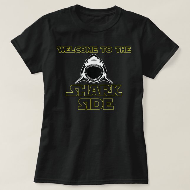 Shark Tee Shirt Manar kommer till Kärlek, välkomme (Design framsida)