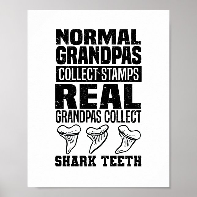 Shark Teeth Collector Gifts | Shark Tooth Hobby Poster (Framsidan)