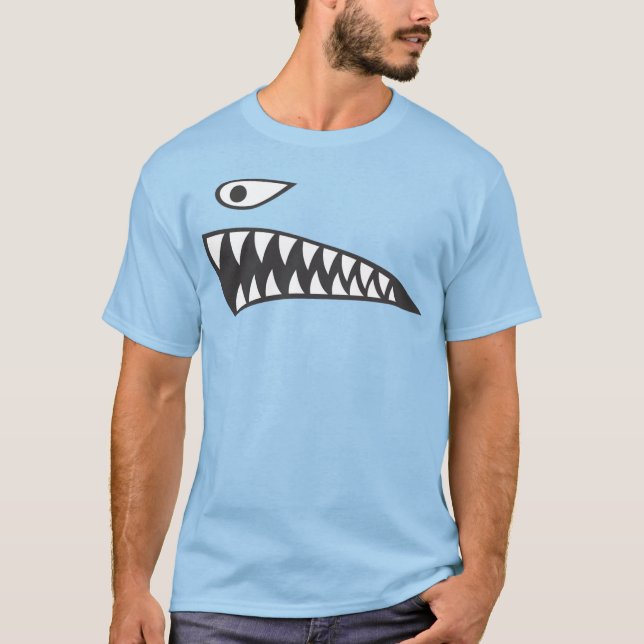 Shark Teeth och Öga T-Shirt (Framsida)