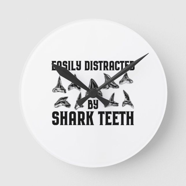 Shark TeethCollecting | Shark Tooth Gift Ideas Rund Klocka (Framsida)