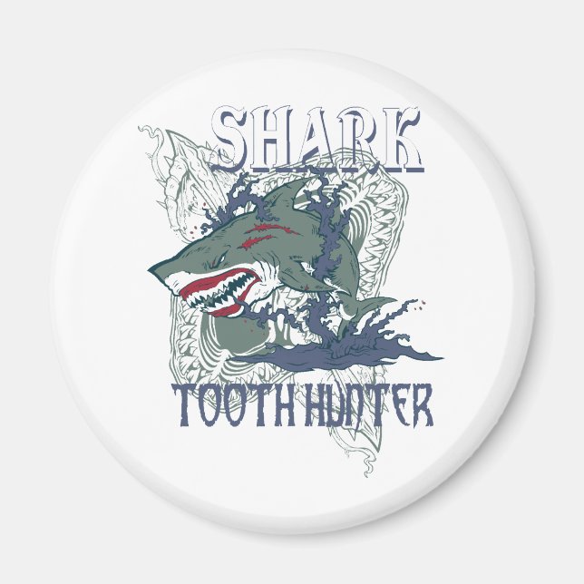 SHARK TOOH HUNTER MAGNET (Framsidan)