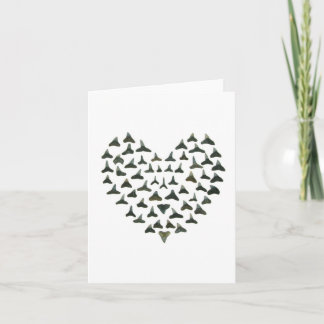 Shark Tooth Heart Notecard Kort