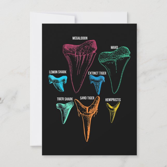 Shark Tooth Hunting - Crazy Shark Gifts Inbjudningar (Framsida)
