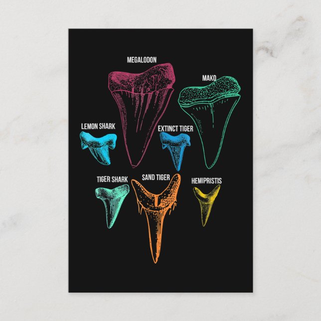 Shark Tooth Hunting - Crazy Shark Gifts Tilläggskort (Framsida)