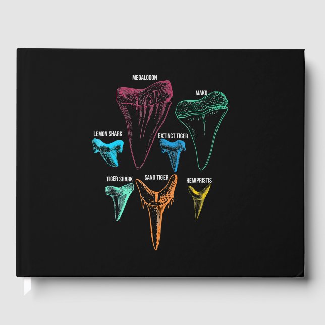 Shark Tooth Hunting Identity Nyckel Gästböcker (Framsida)