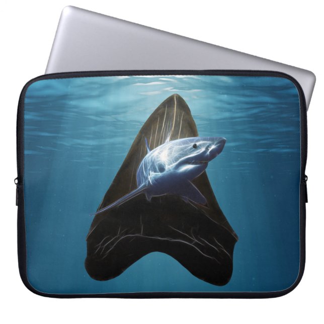 Shark Tooth Ocean Laptop Fodral (Framsidan)