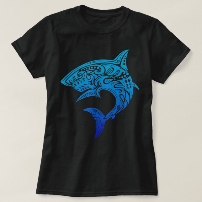 Shark Tshirt, Shark Artwork Shirt, Shark Älskare G T Shirt (Design framsida)