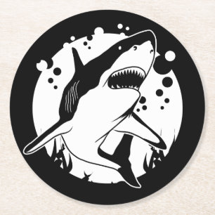 Shark Underlägg Papper Rund