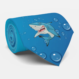 Shark Underwater Mönster Necktie Slips