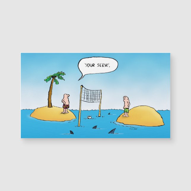 Shark Volleyball Funny Tecknad (Framsida)