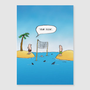 Shark Volleyball Funny Tecknad