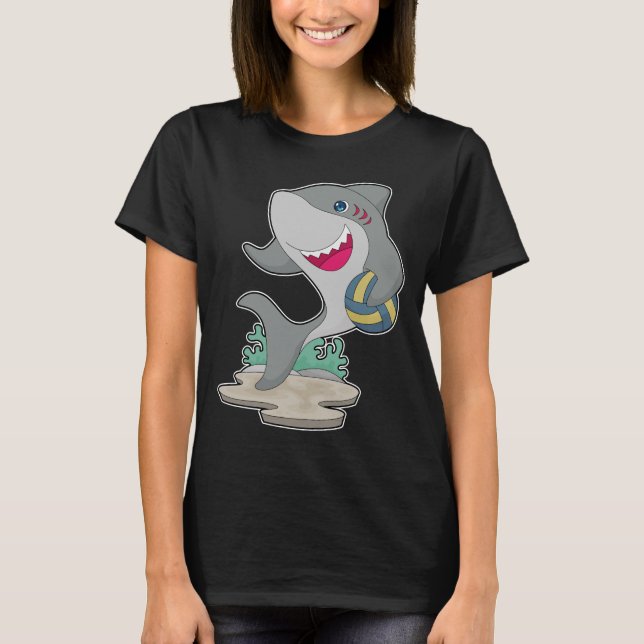 Shark Volleyball-spelare Volleyball T Shirt (Framsida)