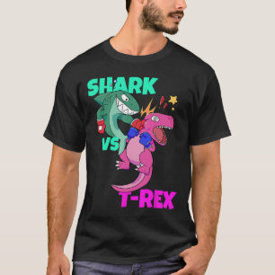 Shark Vs Dinosaur T Rex Boxing Glove För barn Boy Shirt