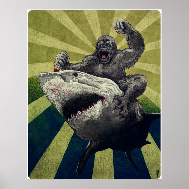 Shark vs. Gorilla Poster (Framsidan)