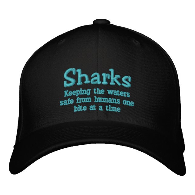 Shark Week Hat Broderad Keps (Framsida)