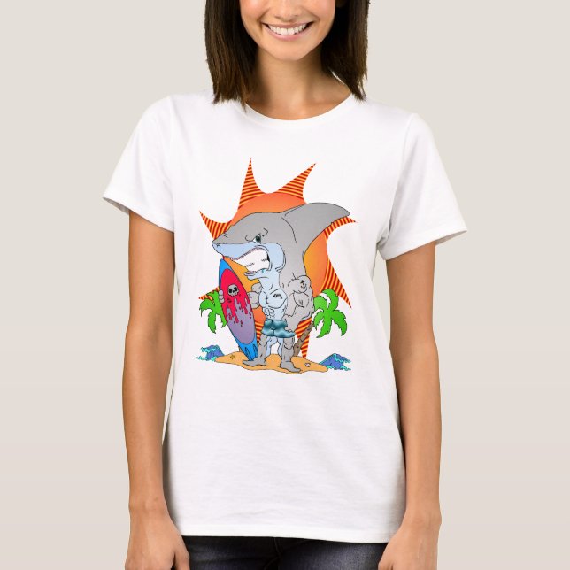Shark Week Surfer T-shirt (Framsida)