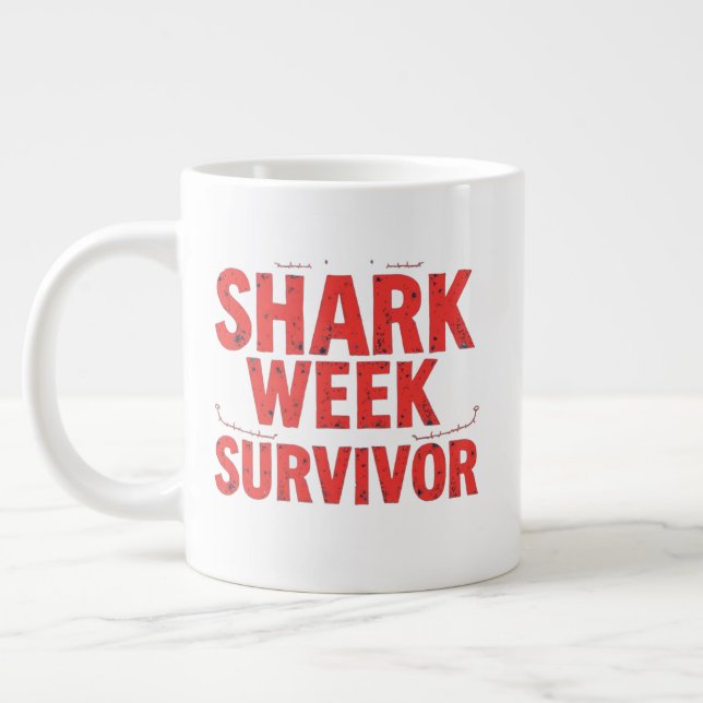 Shark Week Survivor Jumbo Mugg (Vänster)