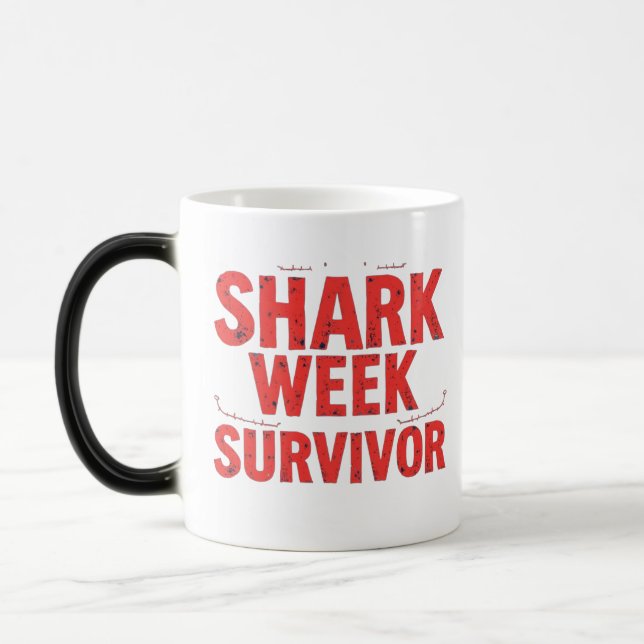 Shark Week Survivor Magisk Mugg (Vänster)