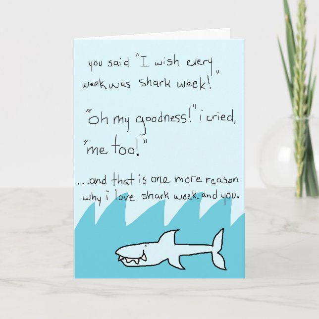 Shark Week Valentine Helgkort (Framsida)