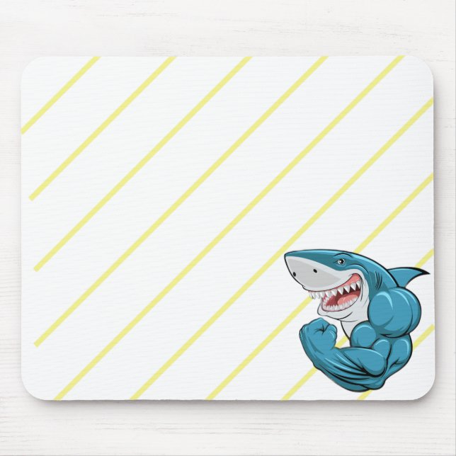 "Shark Zone Mouse Pad – Fierce Focus, Ocean Style" Musmatta (Framsidan)