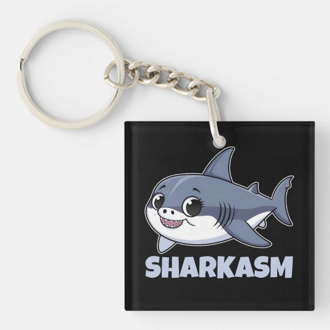 Sharkasm med Porbeagle Shark Baby Funny Pun (Framsidan)
