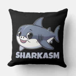 Sharkasm med Porbeagle Shark Baby Funny Pun Kudde