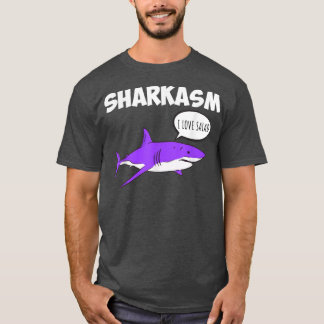 Sharkasm sarcasm shark irony Vegetarian Vegan T Shirt