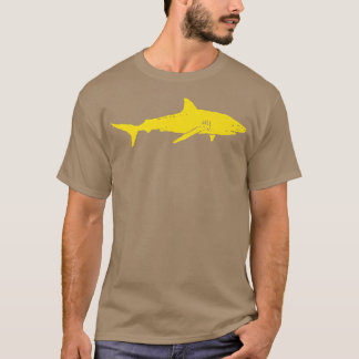 SharkBlack & Gult SharkShark GiftYellow Shark T Shirt