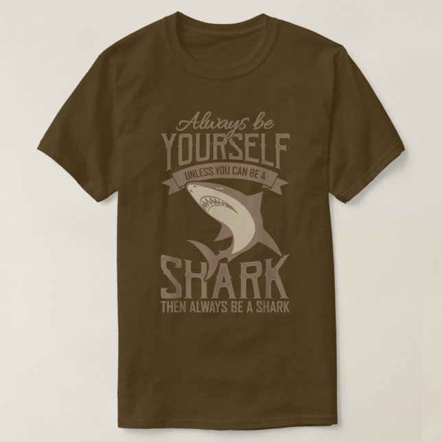 SharkBoys BE A SHARK Scuba Diver Gift  T Shirt (Design framsida)